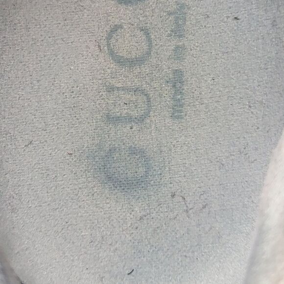 Gucci Mens Lace Up Sneaker Size 10 WHT Gray Suede White Leather 111 6091 - Picture 10 of 10